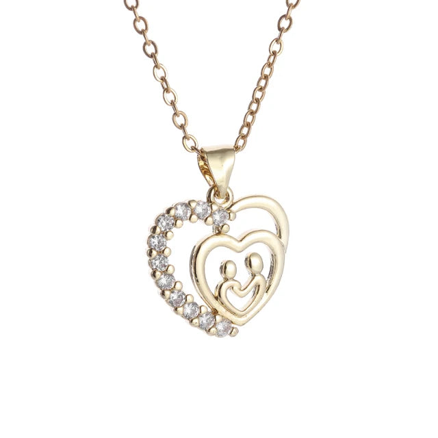 Chic Magnetic Heart Necklace: A Stylish Gift for Women - Featuring Adorable 4-Leaf Clover Design
