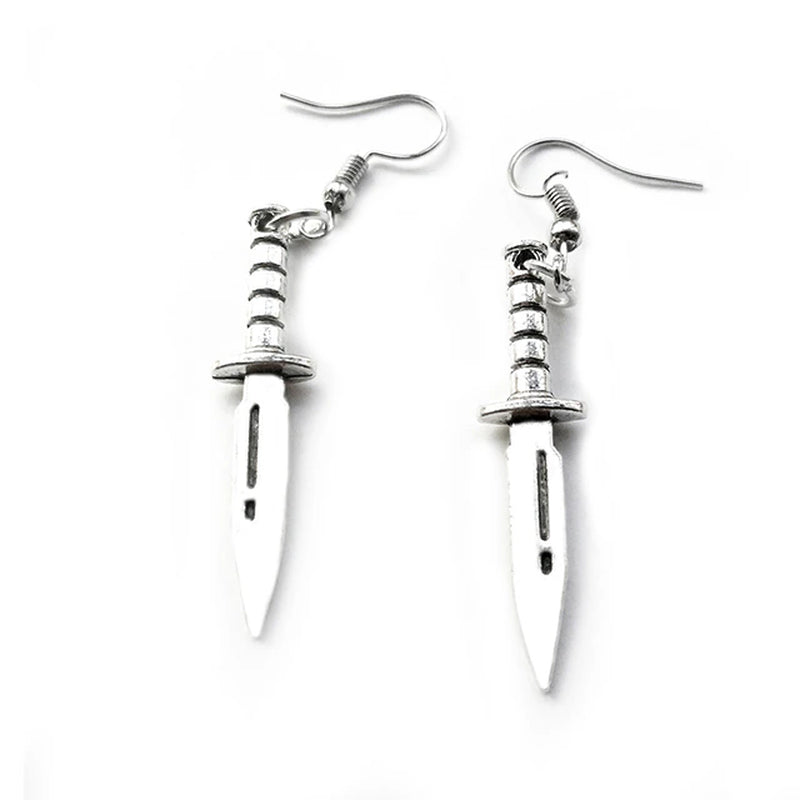 "Edgy Earrings for Fashion Rebels: Handcuffs, Blades, Guns & More! Unique Handcrafted Jewelry for Bold Style - Ideal ' Gift!" Handmade - 7-10 DAY DELIVERY